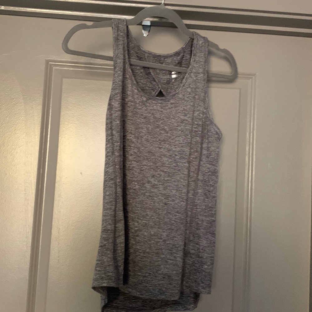 Old Navy Active Go-Dry Cut Out Back Workout Tank Too - Gray - Women’s M